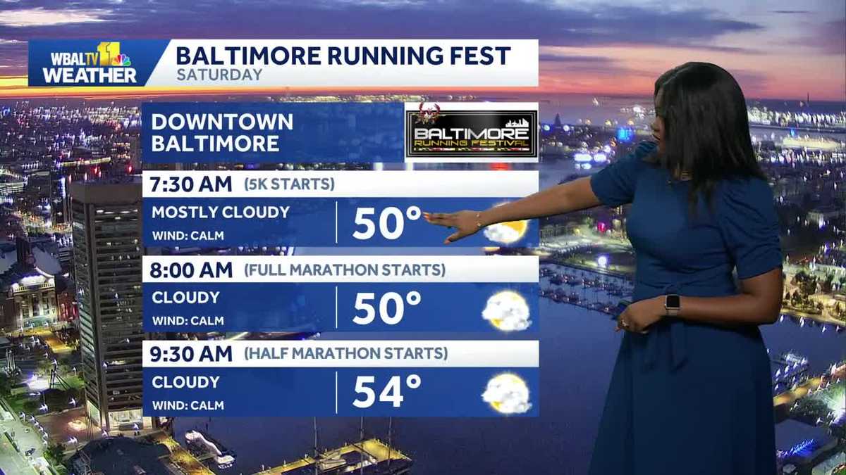 Chilly start to the day for runners and spectators in Maryland