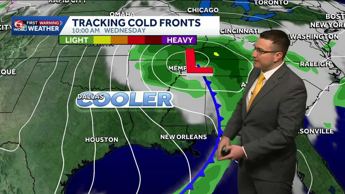 Tracking a cold front that gives us another cool down