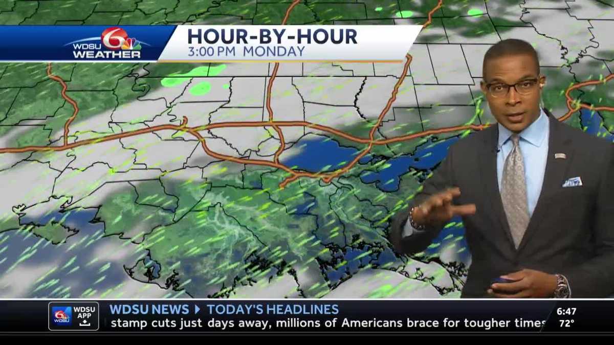A warm and humid Monday