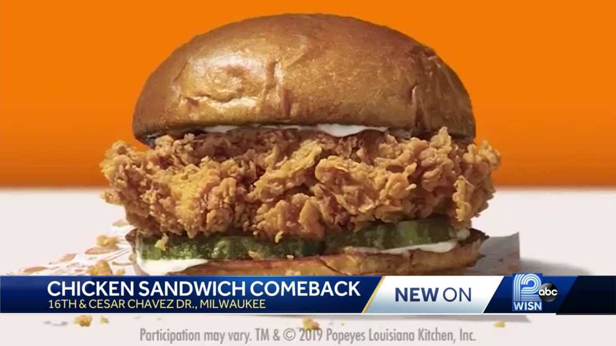 Popeye's chicken sandwich craze returns to Milwaukee