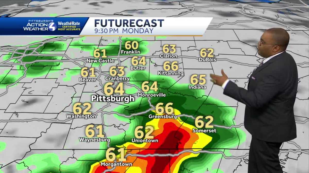 Showers return late Monday