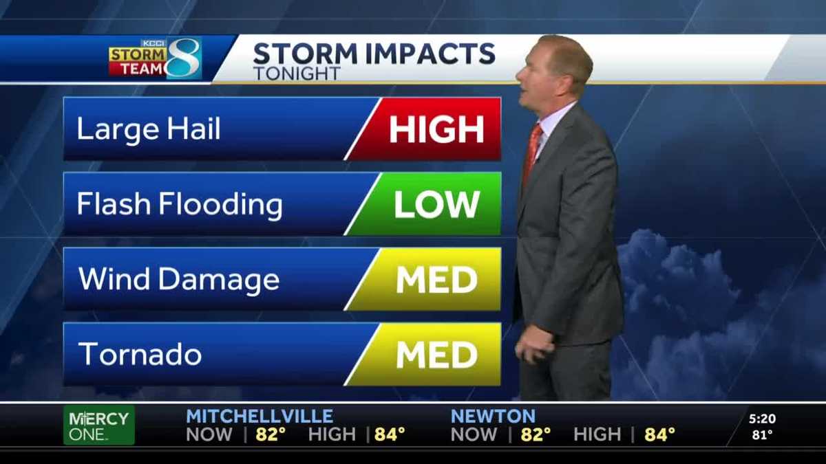 Tornadoes, large hail and wind damage possible tonight