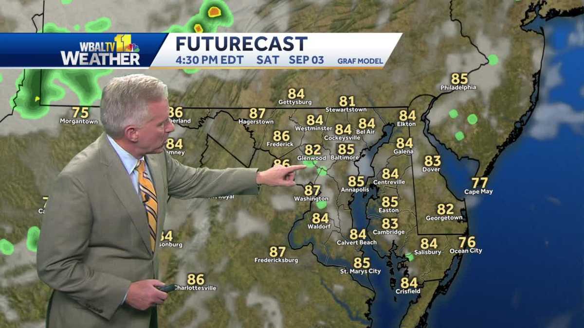 Warmer Saturday in Maryland + next chance for rain