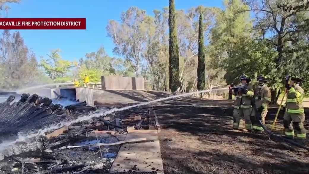 1 person dead after house becomes fully engulfed in flames in Solano County