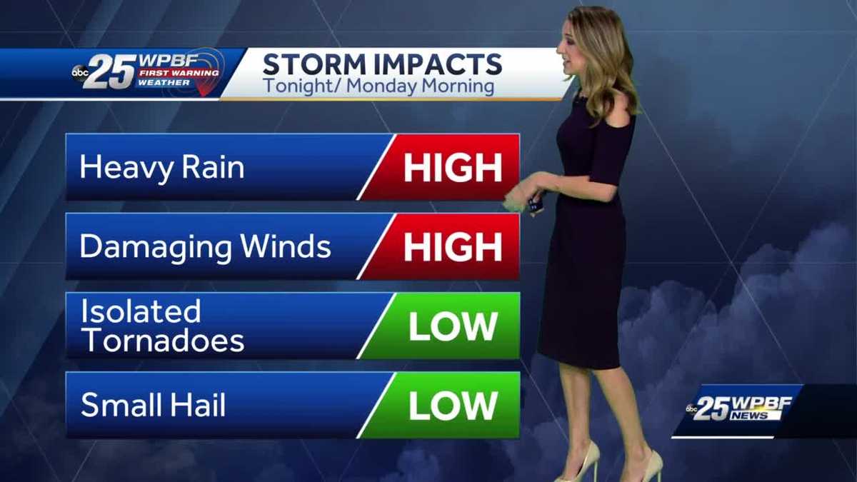 Strong To Severe Storms Overnight Early Monday