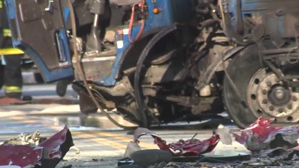 Driver killed when car collides head-on with garbage truck