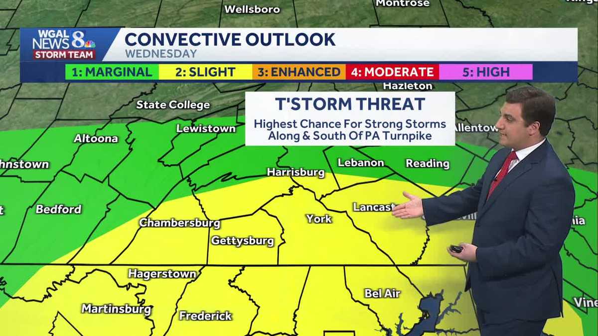 Scattered Strong Evening Thunderstorms In South Central PA