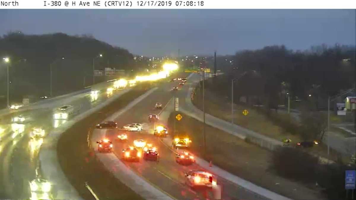 New video shows multivehicle crash that injured Cedar Rapids officer