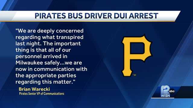 Bus driver hired to take Pittsburgh Pirates to Milwaukee charged with DUI - Vimarsana News