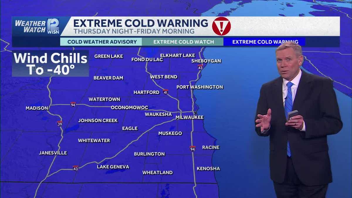 Extreme cold warning with 40 below wind chills for SE Wisconsin