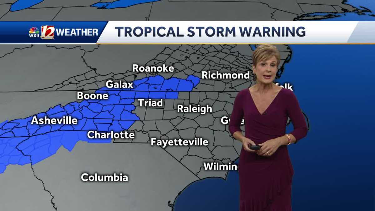 WATCH: Rare tropical storm warning for our area