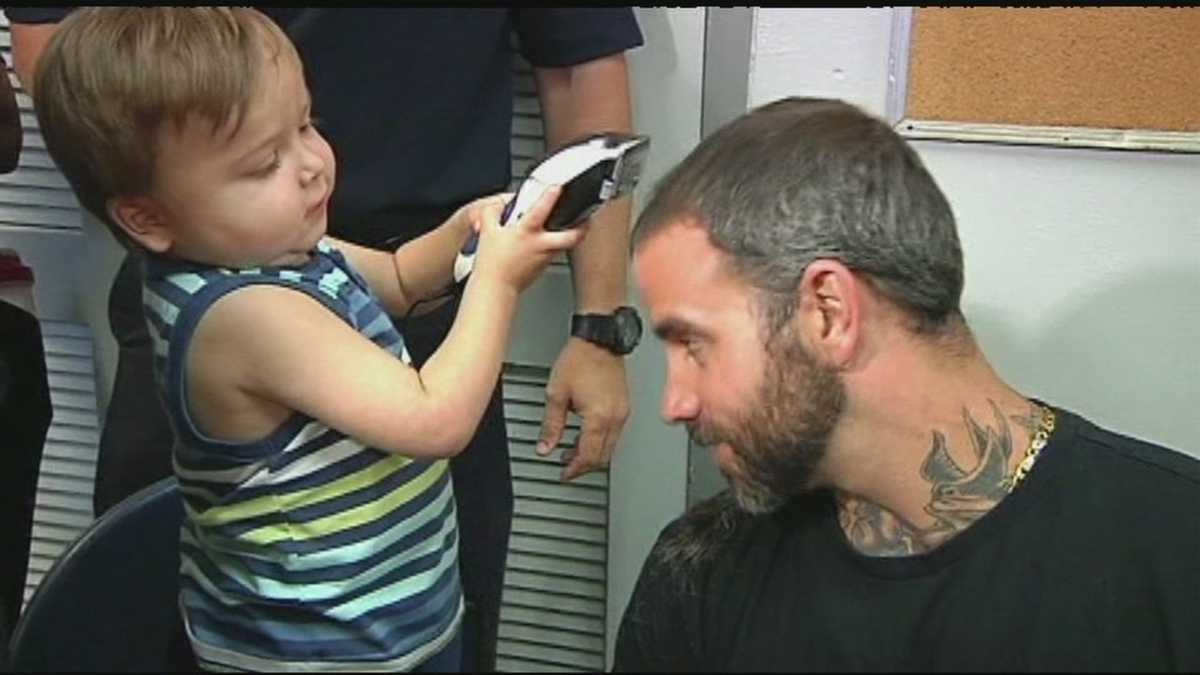 Firefighters shave heads for good cause