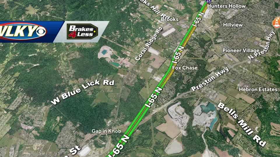 1 dead after 2 vehicle crash on I-65 N in Bullitt County