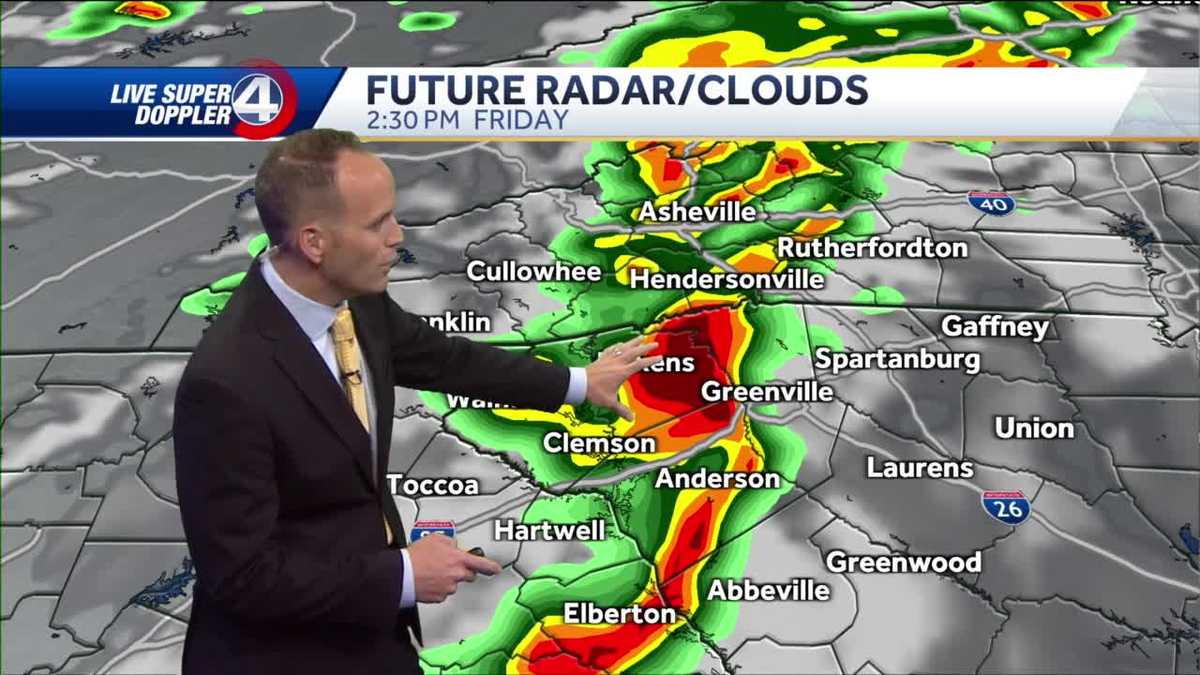 Greenville forecast Timing for Friday's severe storms