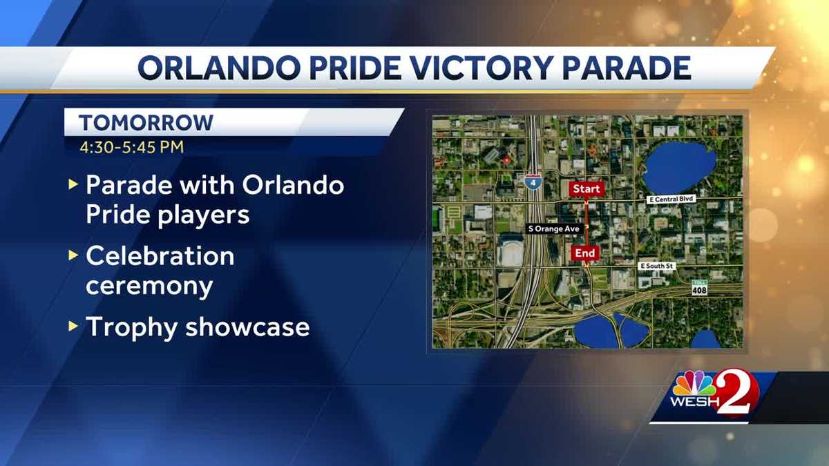 Orlando Pride NWSL championship to be celebrated in downtown parade Monday.