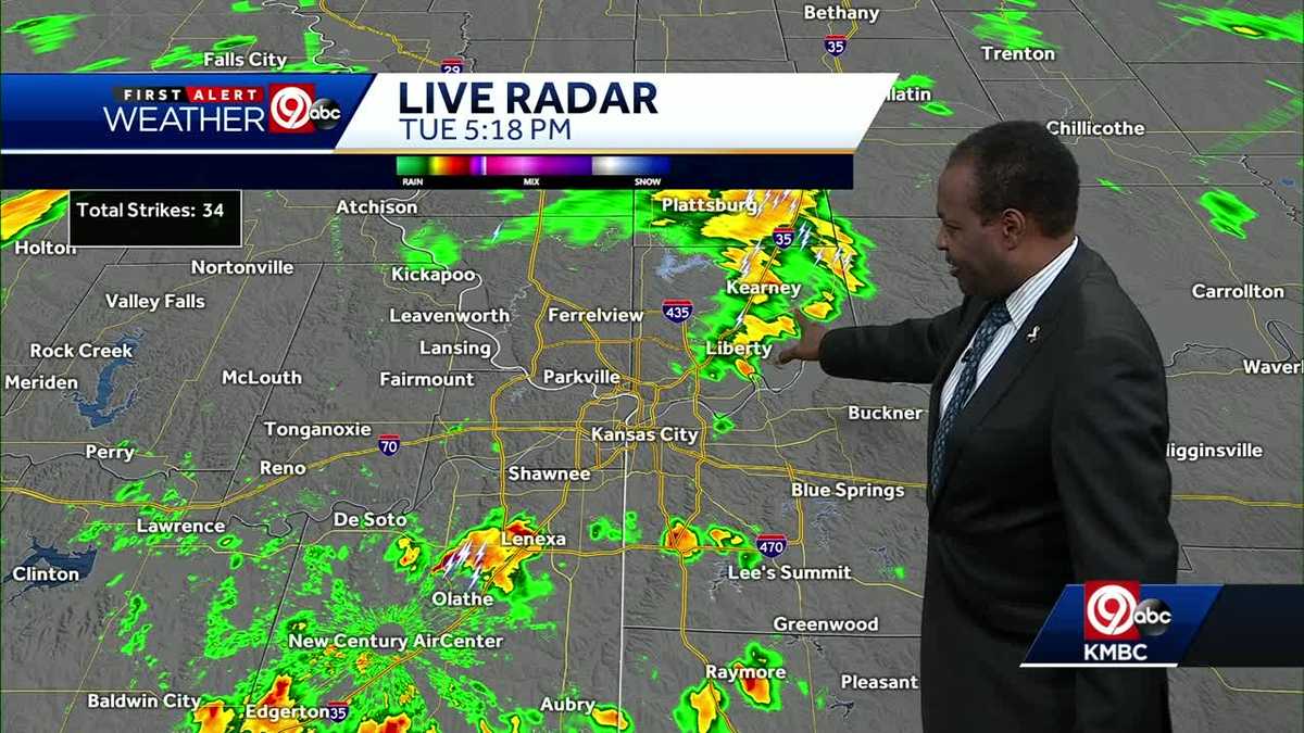 A few spotty showers possible through Wednesday afternoon
