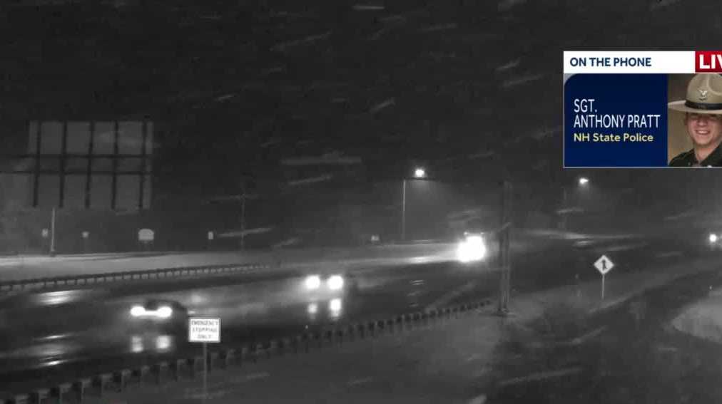 New Hampshire State police monitoring road conditions during snow