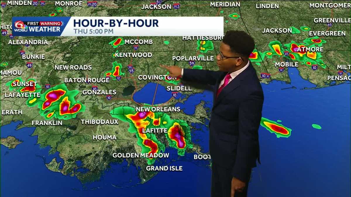 Storms in the Bayou: Scattered downpours will drift across Louisiana this weekend, weather forecast