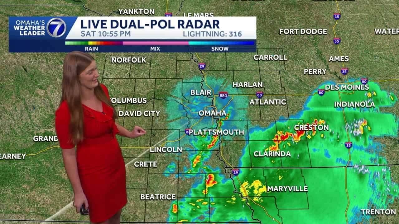 An even cooler Sunday ahead with a few showers possible around Omaha