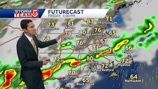 Video: Areas with best chance for severe storms in Mass.