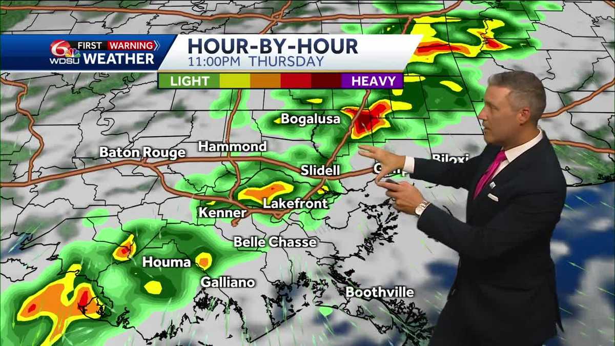 New Orleans forecast highs lows rain chances cold front