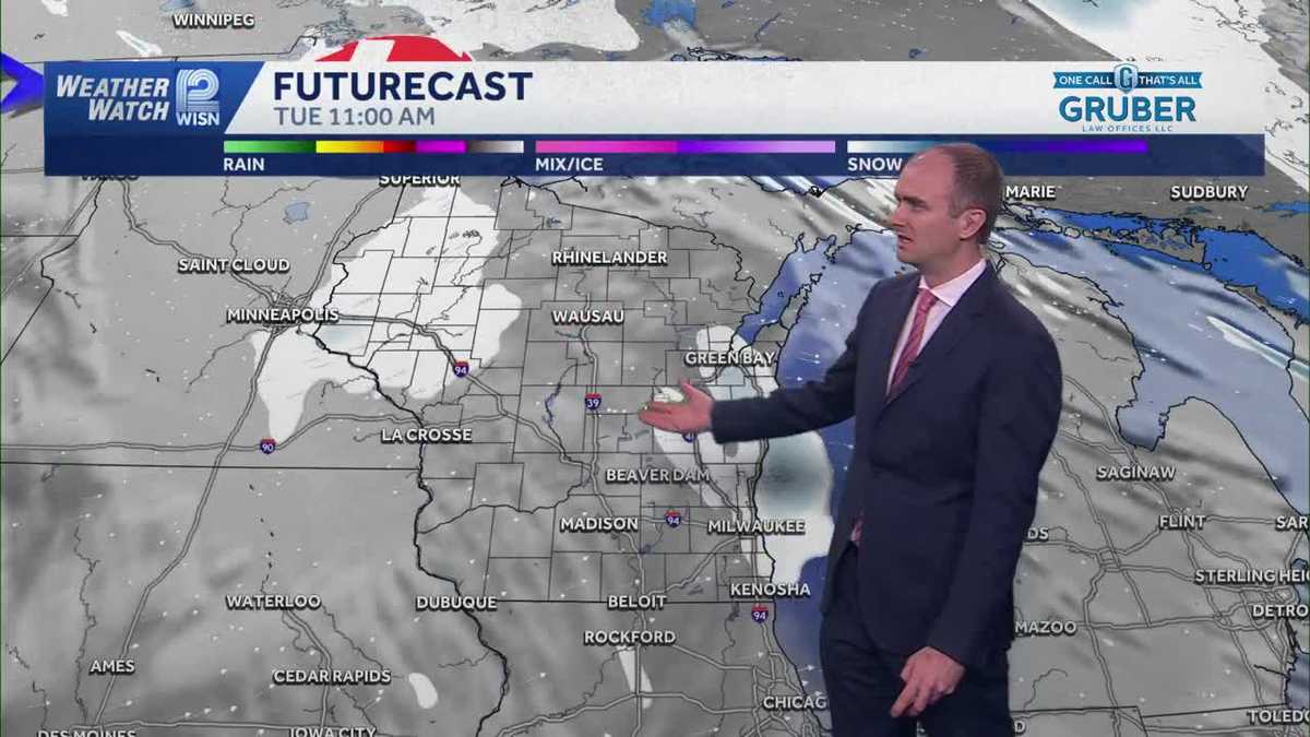 Weather: Scattered snow showers Tuesday
