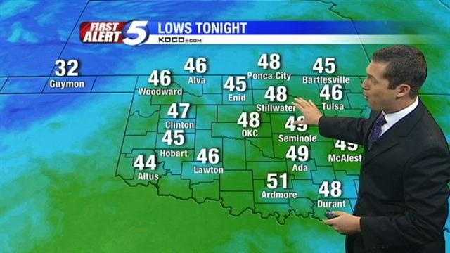 Monday morning weather - KOCO