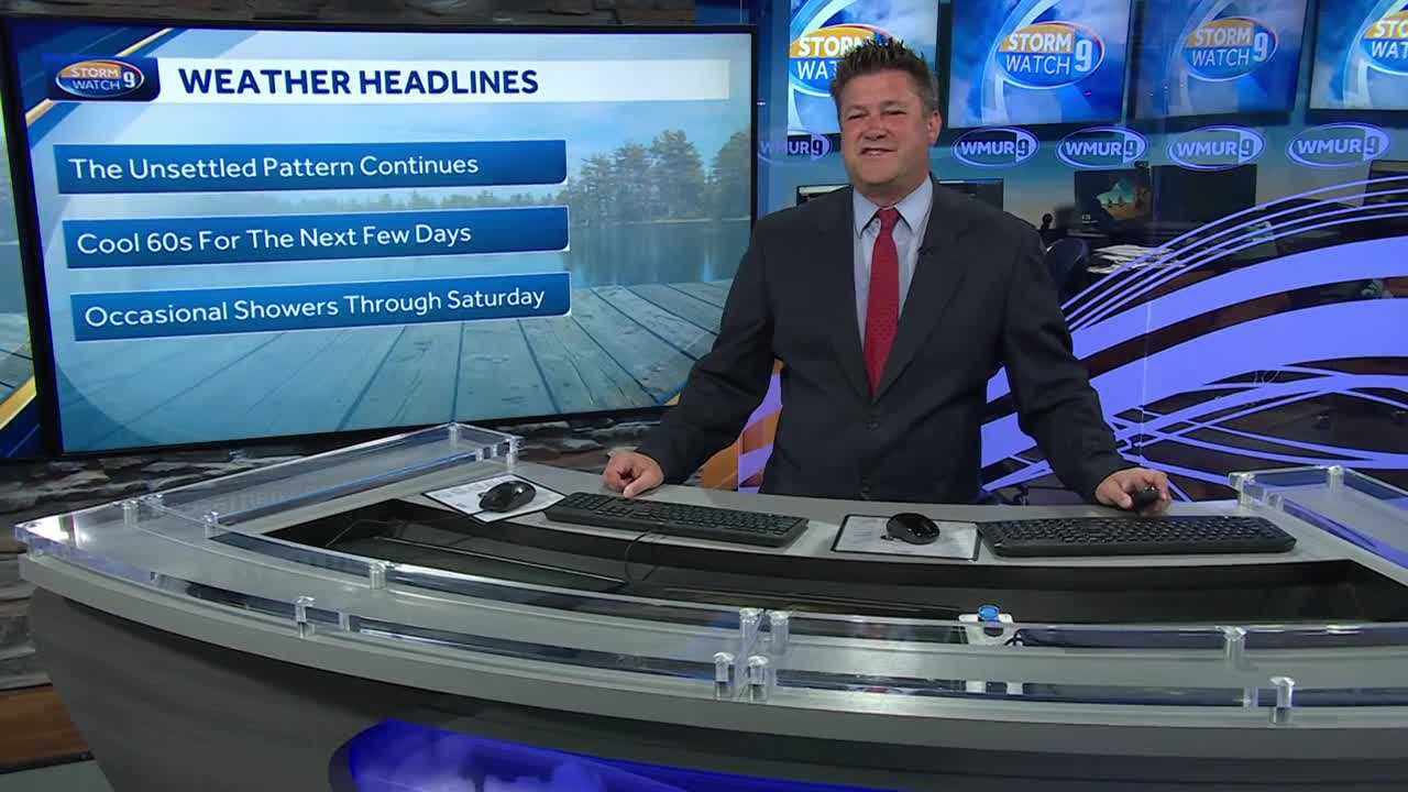 NH Forecast Video: Occasional Showers, Plenty Of Clouds