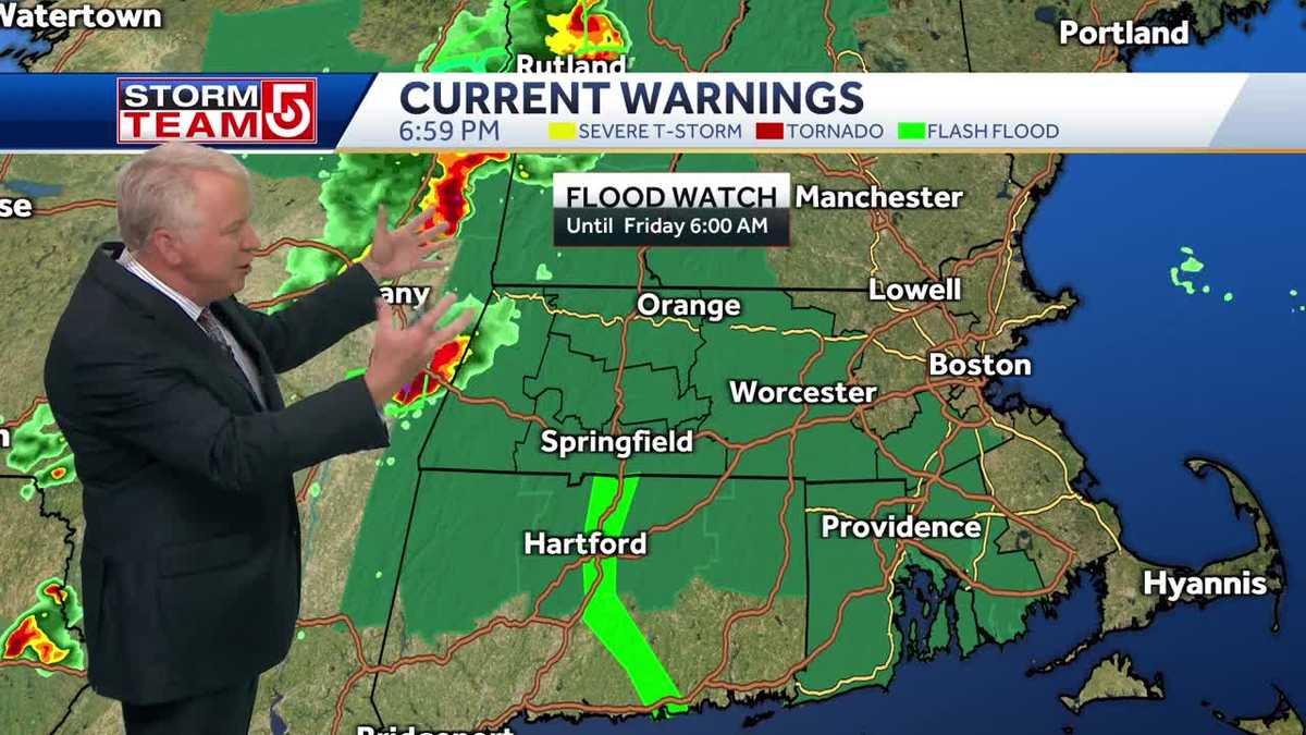 Video: Flood watch for parts of Mass. as storms move through