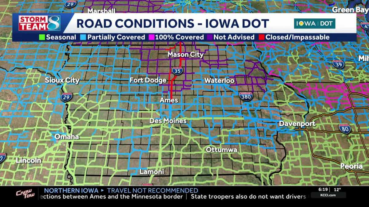 Iowa weather: Gusty winds causing blowing snow and travel impacts this morning