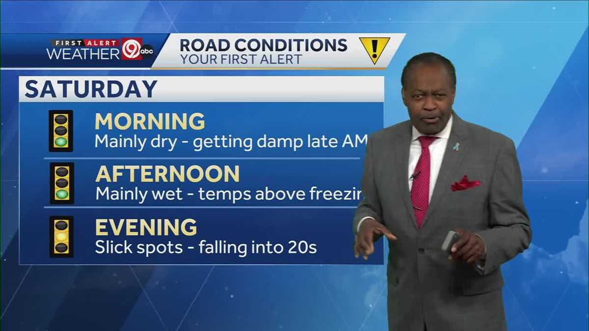Wintry mix could create some slick spots, impacting roads Saturday