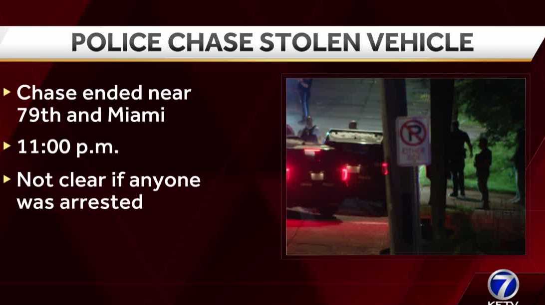 Police chase involving stolen car ends near 79th and Miami streets