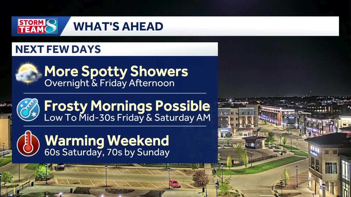 Iowa weather: Frosty mornings and spotty showers into the weekend