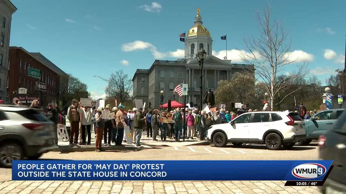 Protesters gather outside statehouse for May Day