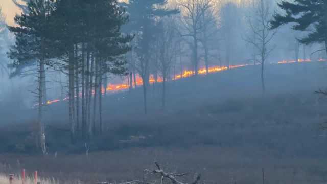 Propelled by winds, flames consume hundreds of acres on firing range - Vimarsana News
