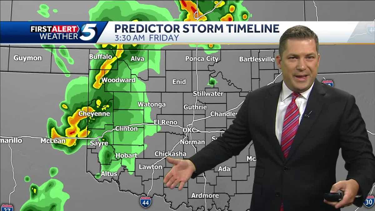 Storm timeline for tonight