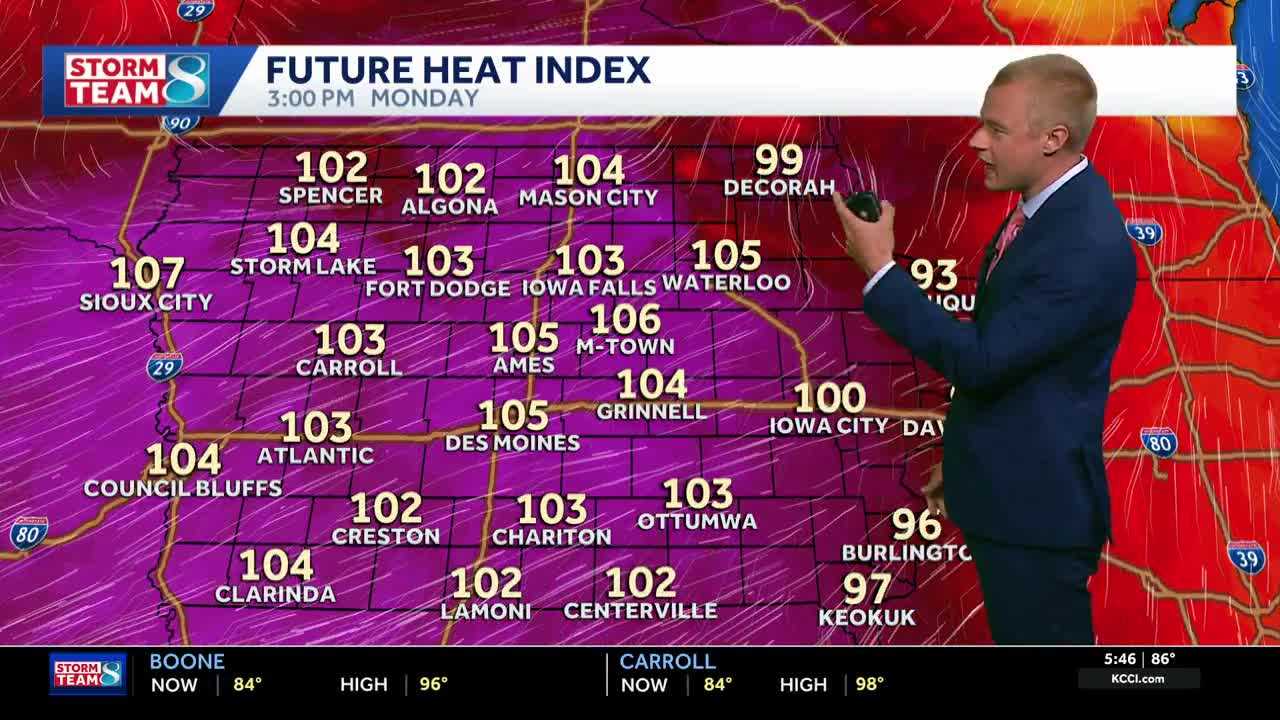 Iowa weather: Monday scorcher leads to stronger storms