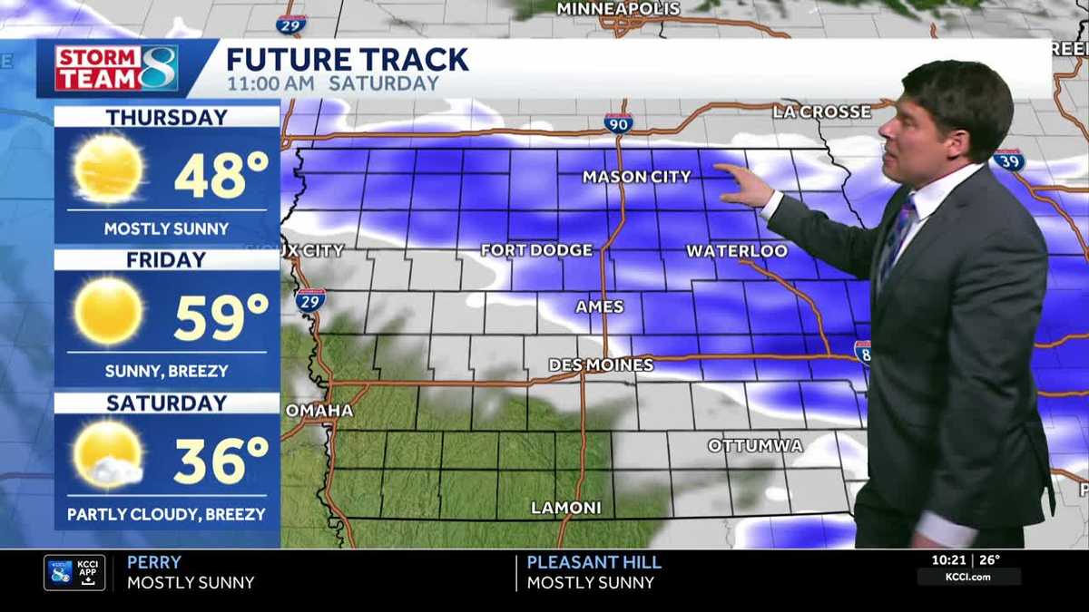 Des Moines weather: Snow chances return this evening and overnight