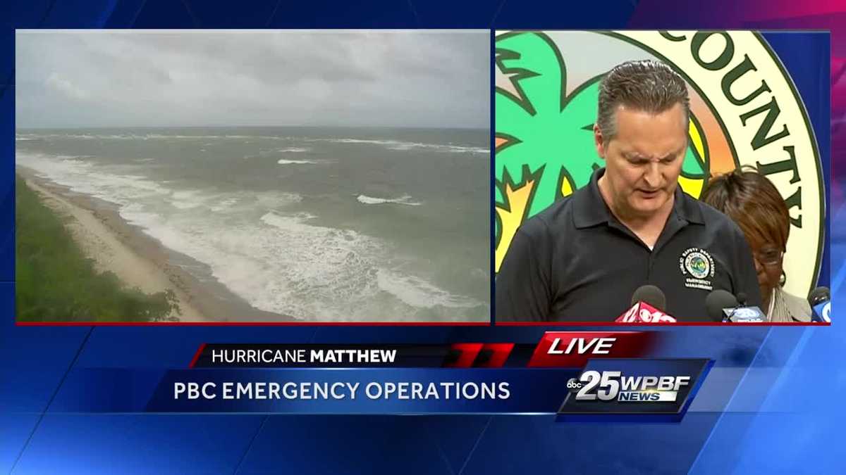 Palm Beach County Emergency Operations Center issues an update