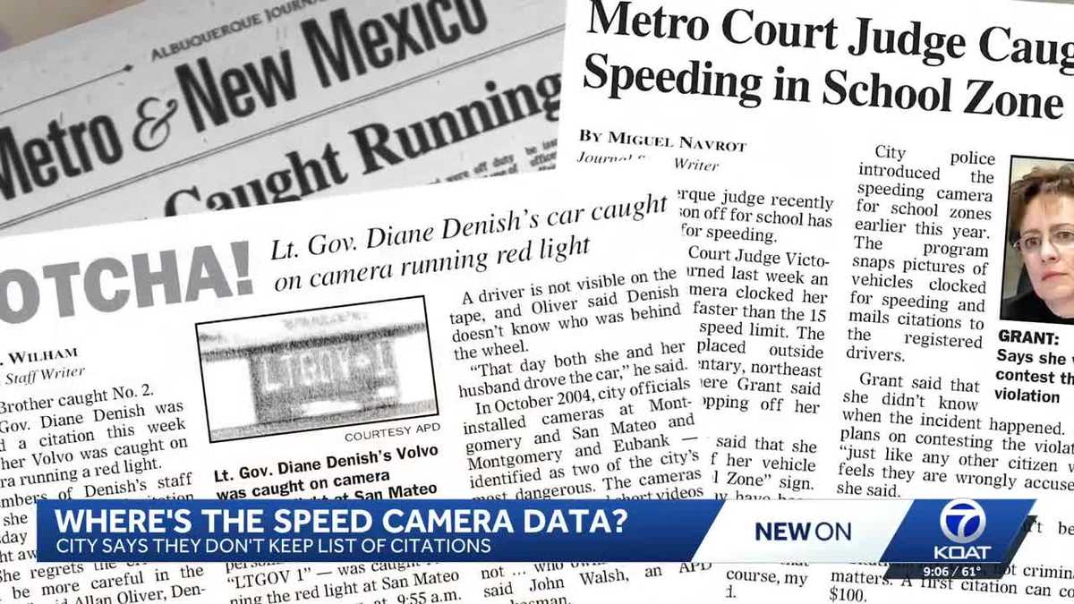 Albuquerque city clerk says speed camera citation list doesn't exist, no IPRA rules broken