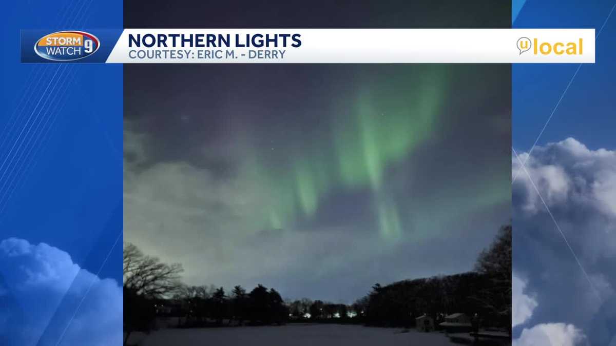 Northern lights seen in parts of New Hampshire Monday night, Tuesday morning