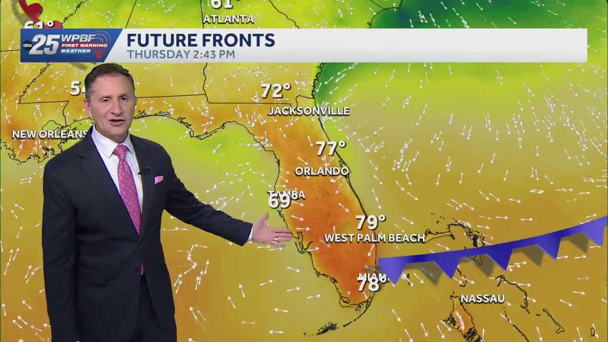 Warming trend and chances for rain in South Florida