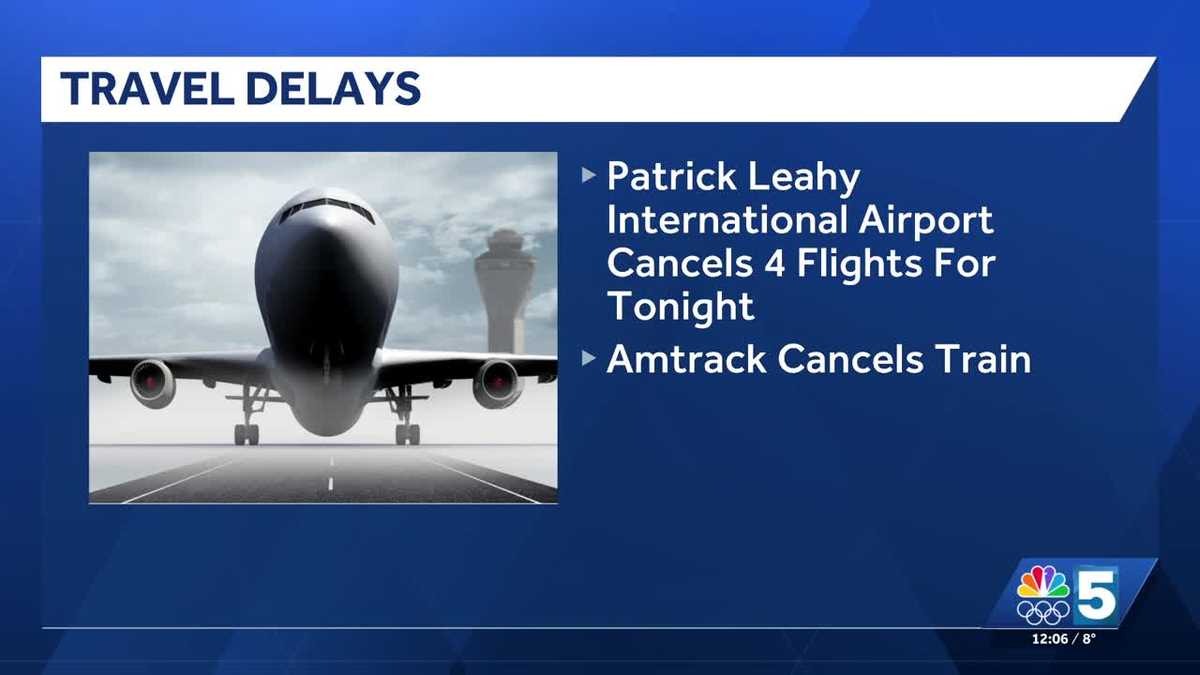 Winter snowstorm causes delays, cancelations for Vermont flights, trains