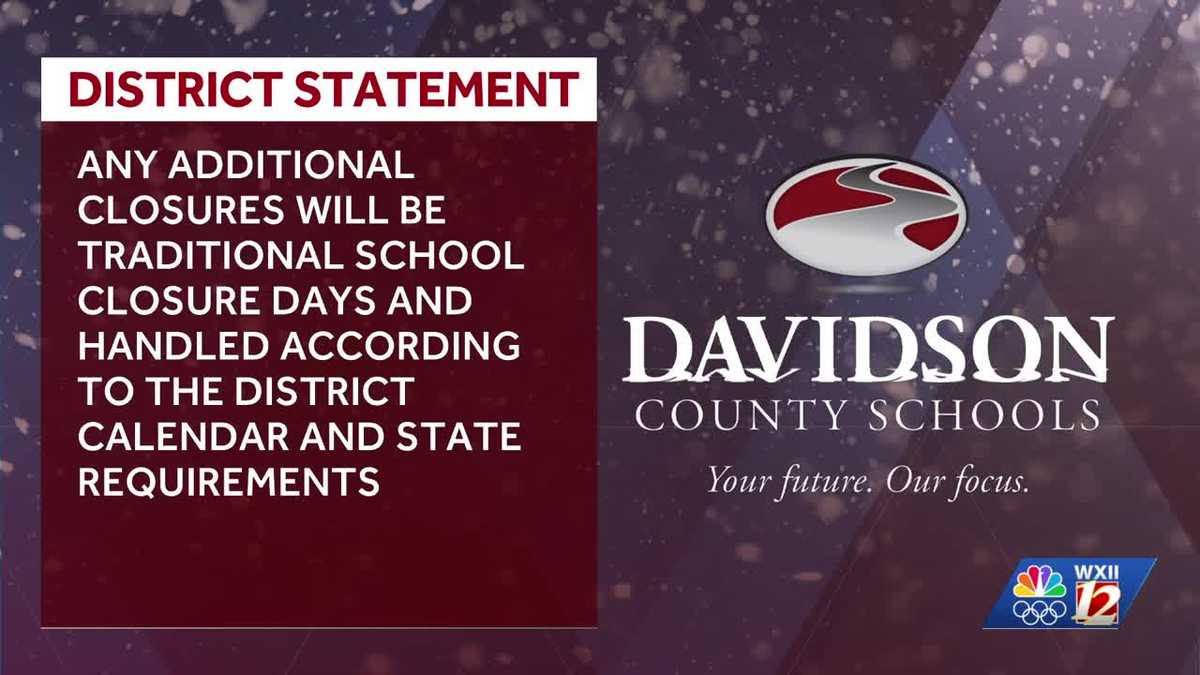 Davidson County Schools: All remote days used; future closures will be traditional