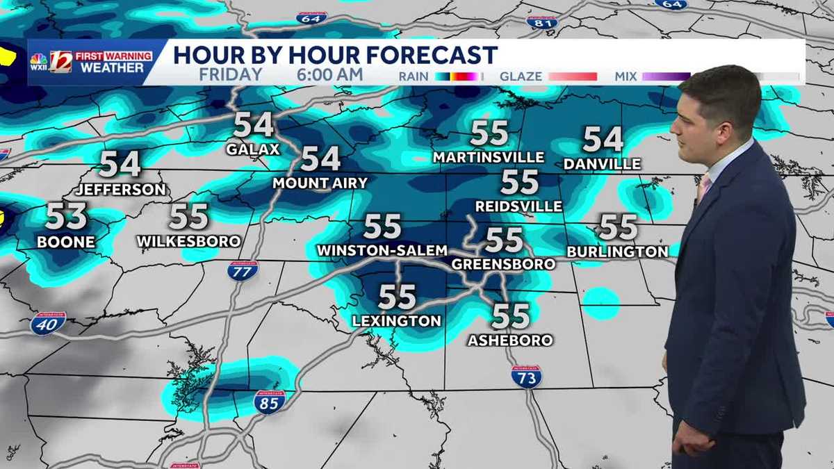 Slightly cooler Thursday, few showers possible Friday & Saturday