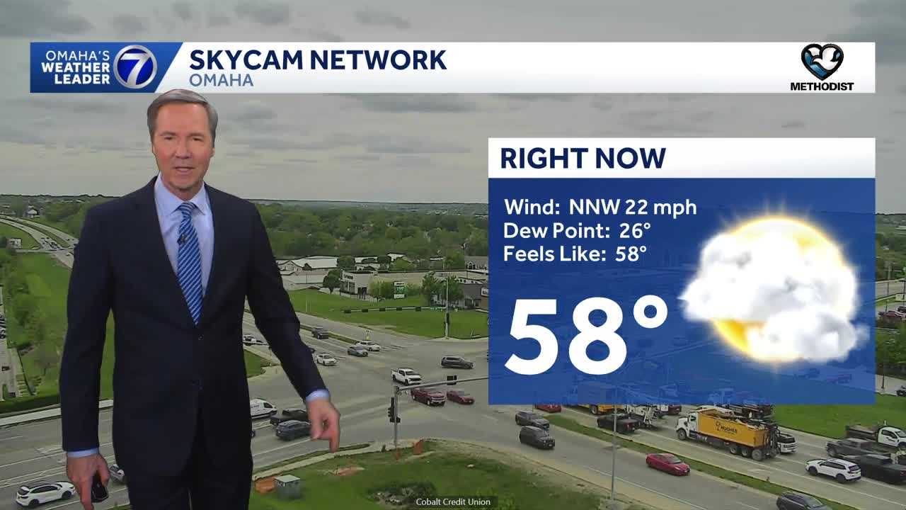 Okay this evening around Omaha