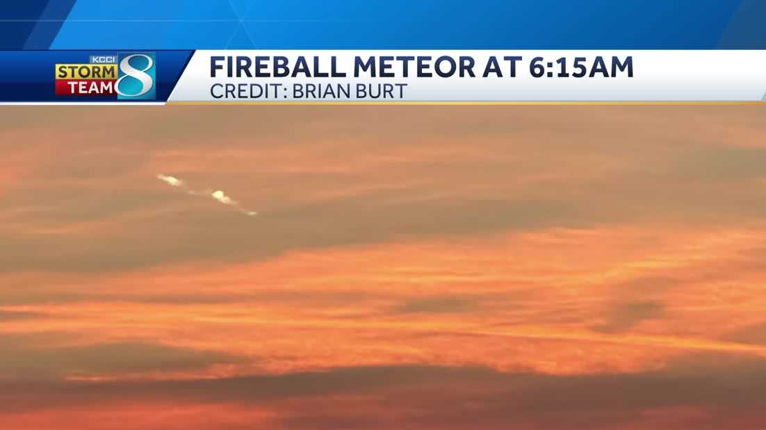 Residentes de Iowa comparten fotos del meteorito de fuego visto el viernes