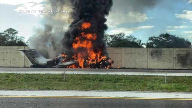 Photos of jet crash on I-75 in Collier County - Vimarsana News