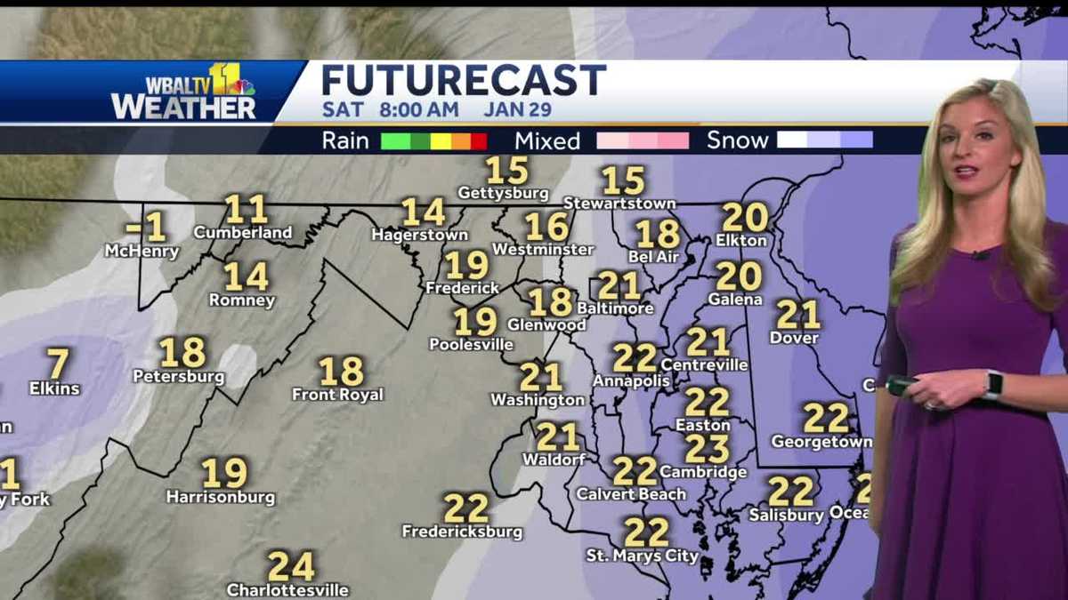 Snow begins Friday afternoon, Winter Storm Warning in Eastern Shore