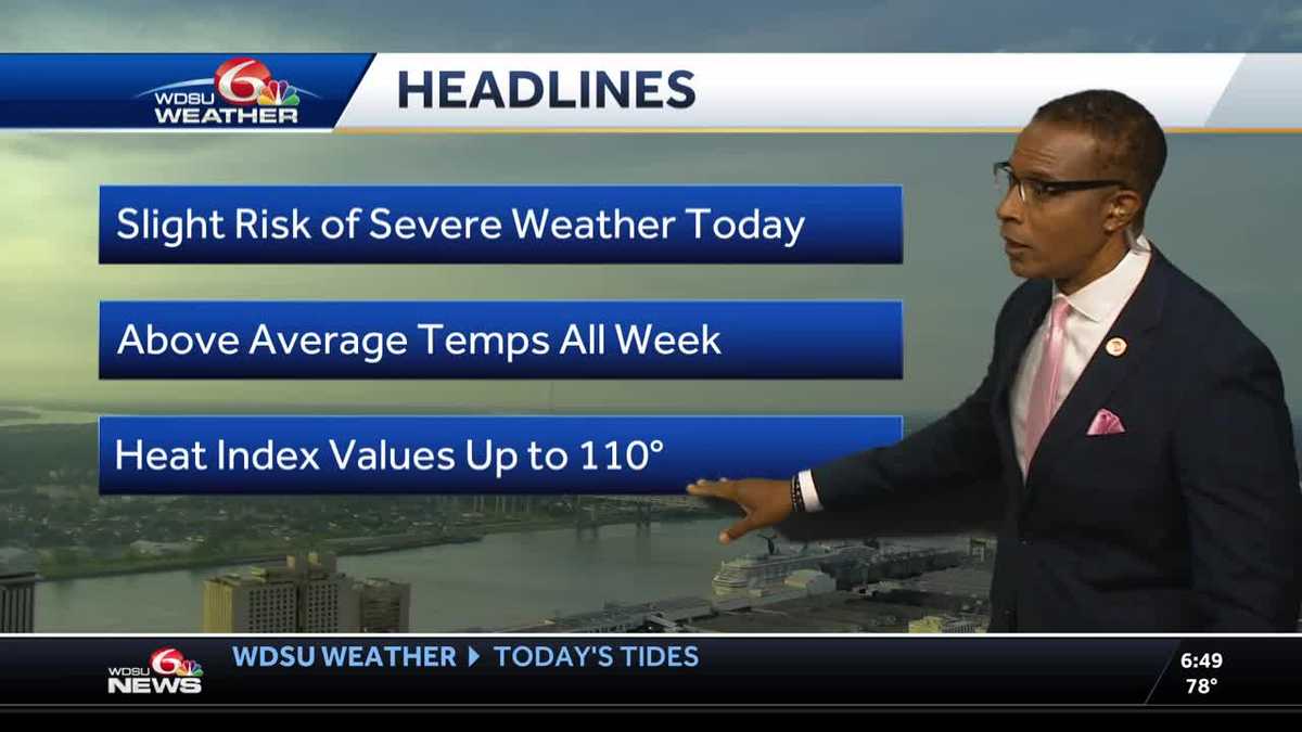 Monday heat and storms